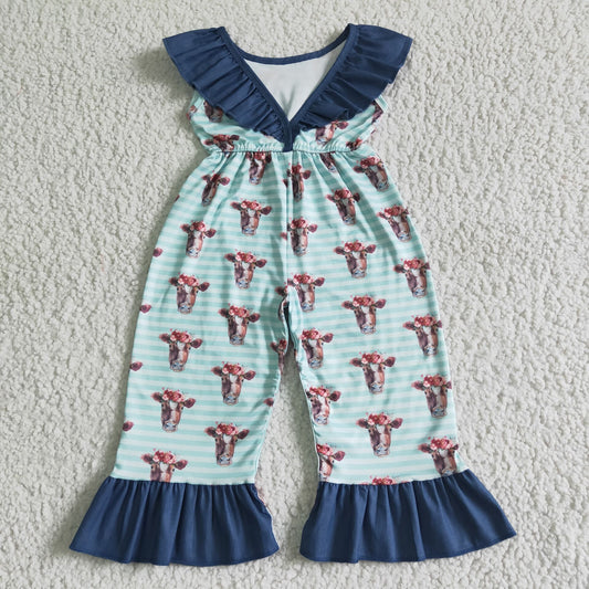 Blue Cow Jumpsuit