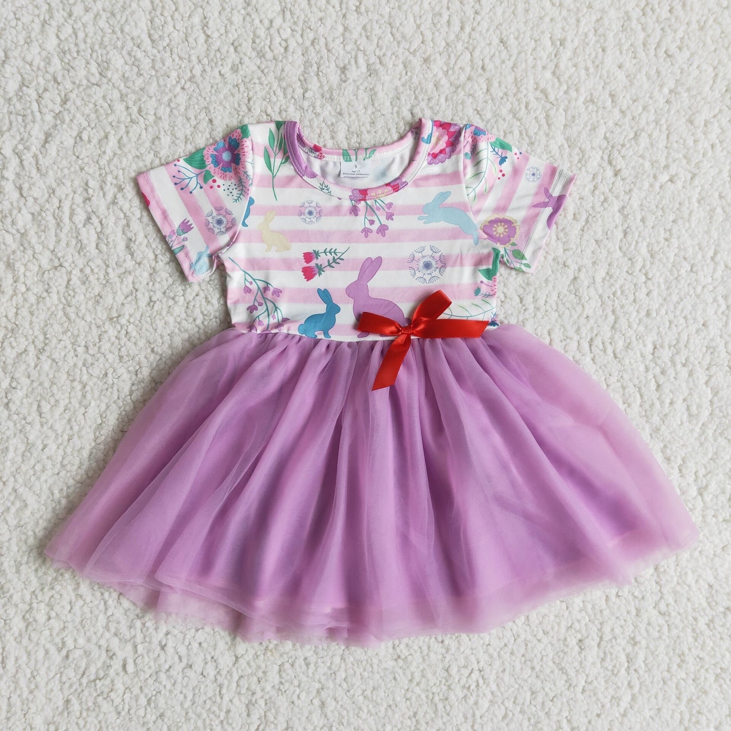 Easter Bunny Girls Tutu Dress